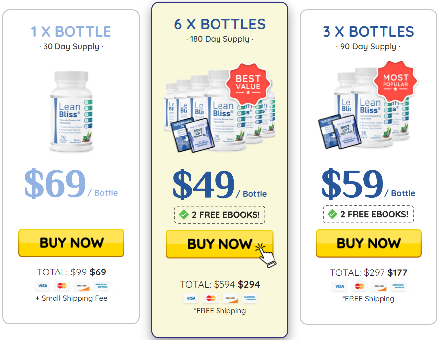 Lean Bliss order page
